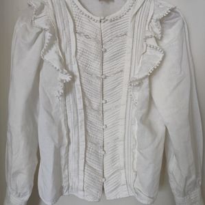 Sezane Sassy White Blouse